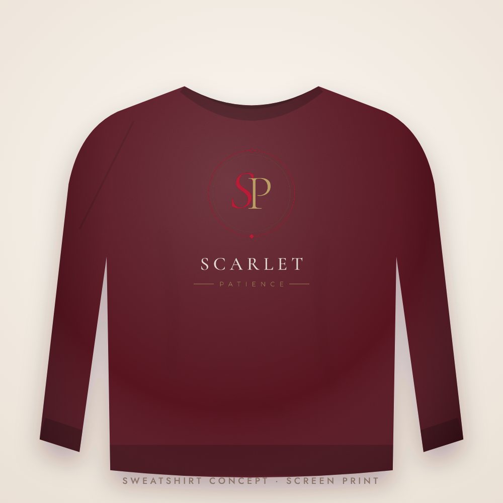 Scarlet Patience sweatshirt design concept